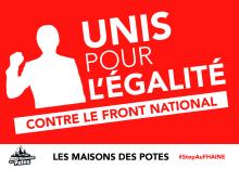 1er Mai "unis pour l'égalité contre le front national"
